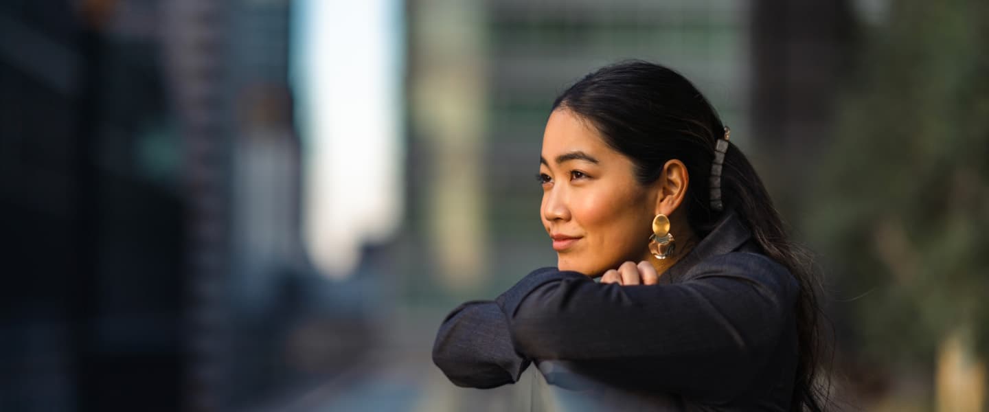 Person looking to the horizon