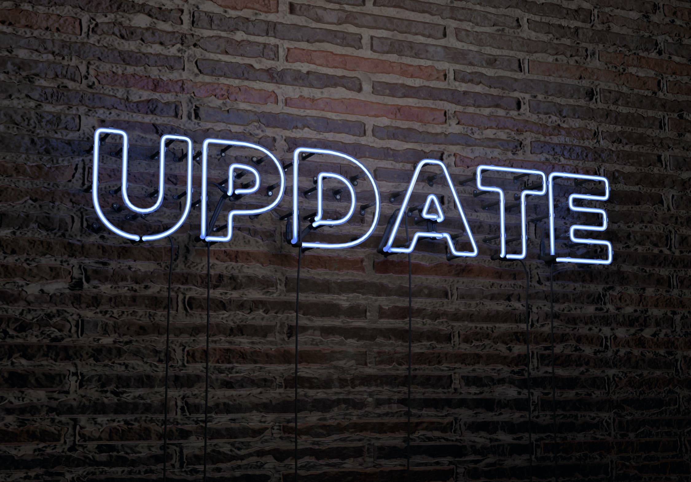 UPDATE -Realistic Neon Sign on Brick Wall background